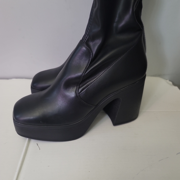 Steve Madden Phoenix Platform Faux Leather Knee High Boots - Picture 8 of 12